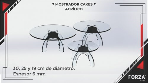 Mostrador cakes acrílico, corte y diseño láser
