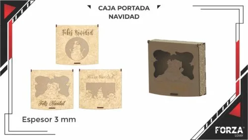 vectores corte laser navidad cajas